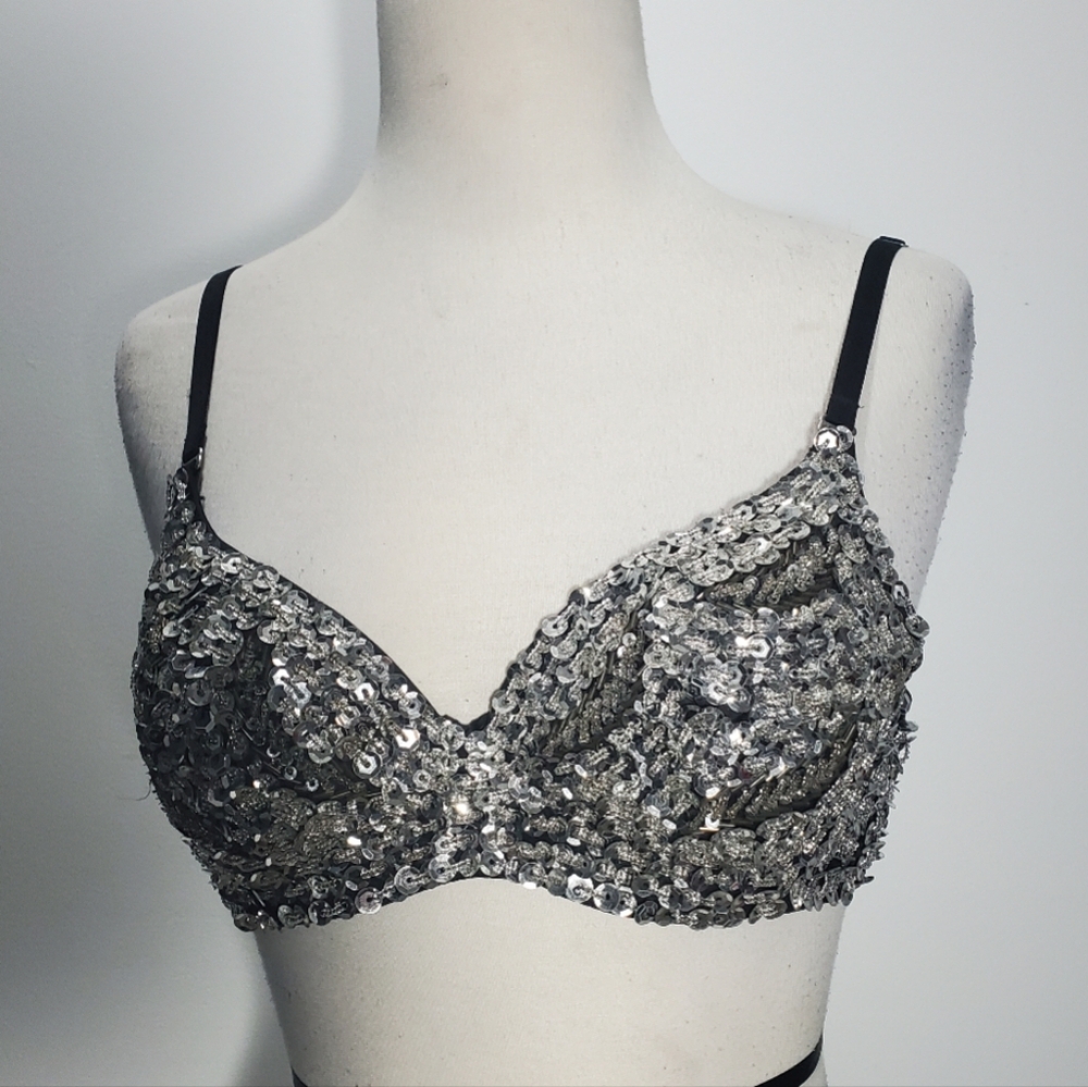 Sequined Beaded Bra Size 34